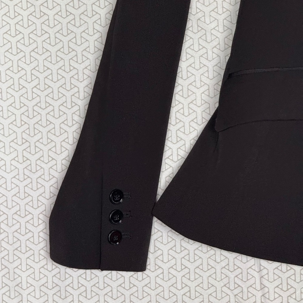 White House Black Market Black One Button Blazer Size 2 - Picture 6 of 9